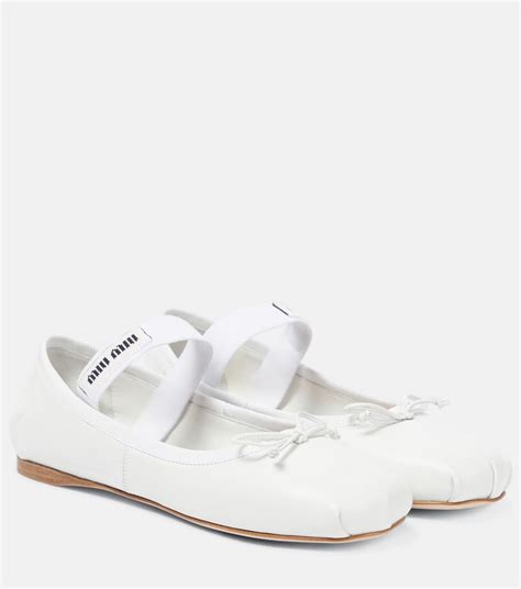 miu miu white ballet flats|ballet flats value.